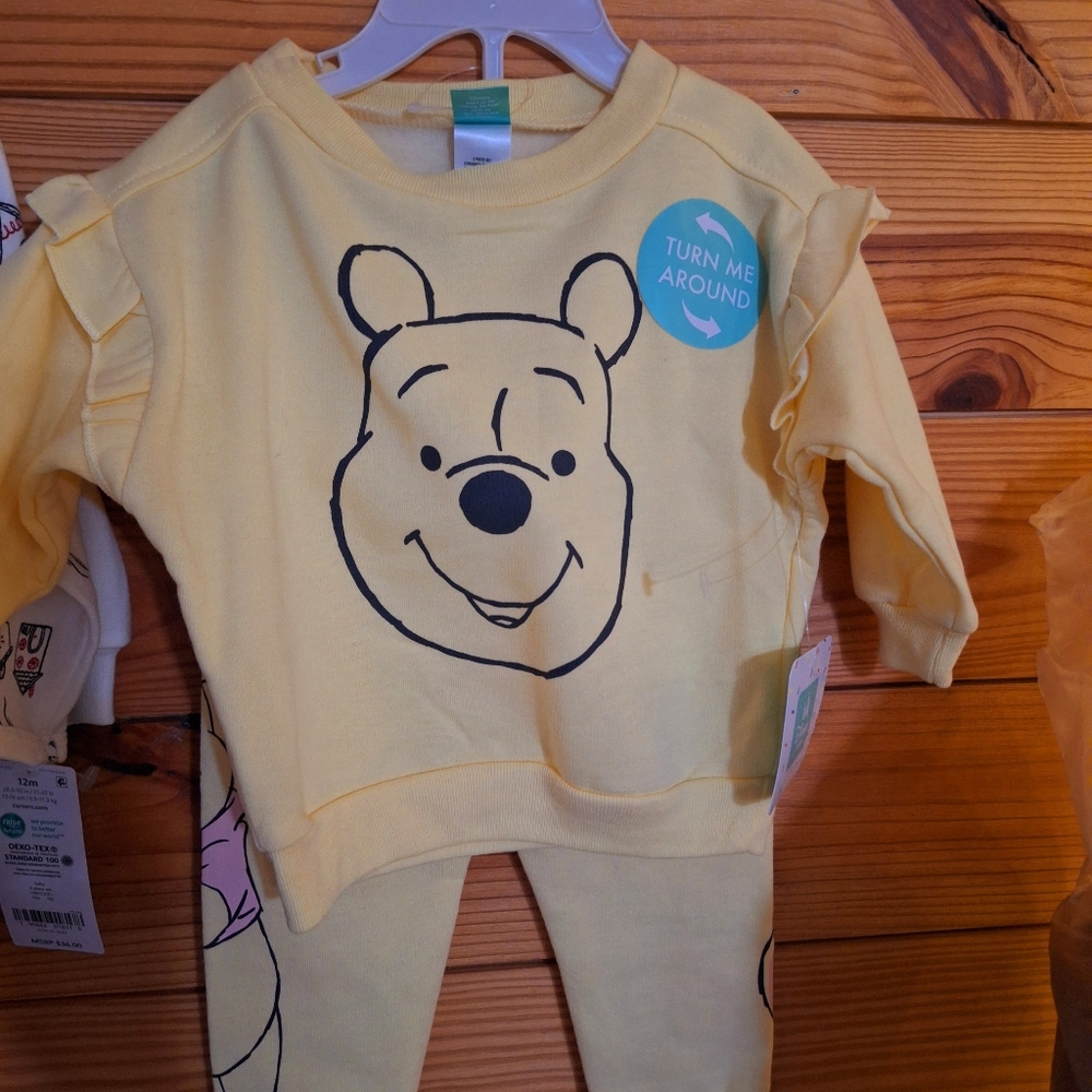 Disney, active jogger set. Fleece lined. Brand new. Very cute! Size 3-6 months.
